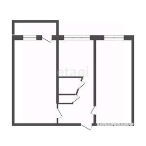2-к квартира, вторичка, 44м2, 5/5 этаж