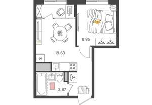 2-к квартира, вторичка, 31м2, 6/24 этаж
