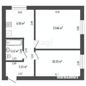 2-к квартира, вторичка, 41м2, 1/9 этаж