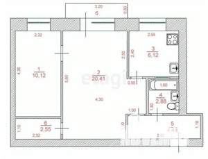 2-к квартира, вторичка, 47м2, 3/5 этаж