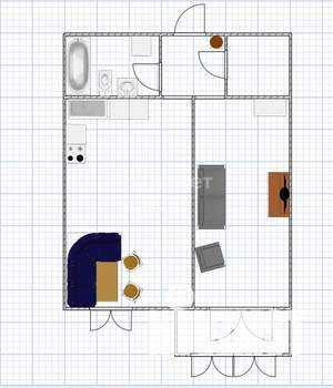1-к квартира, вторичка, 49м2, 1/7 этаж