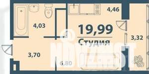 Студия квартира, вторичка, 20м2, 18/18 этаж
