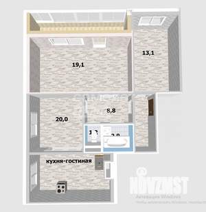 2-к квартира, сданный дом, 65м2, 9/9 этаж