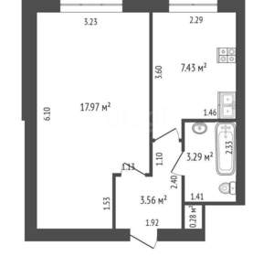 1-к квартира, вторичка, 31м2, 7/9 этаж