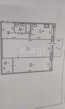 2-к квартира, вторичка, 46м2, 4/5 этаж