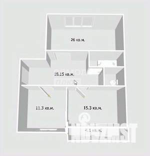 3-к квартира, вторичка, 78м2, 4/10 этаж
