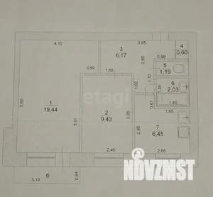2-к квартира, вторичка, 45м2, 6/9 этаж