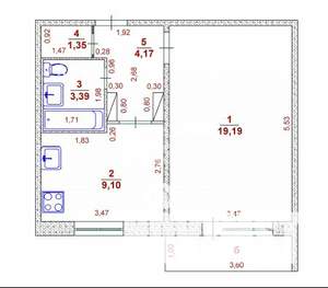 1-к квартира, вторичка, 37м2, 9/9 этаж