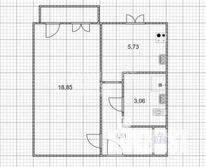 1-к квартира, вторичка, 32м2, 2/9 этаж