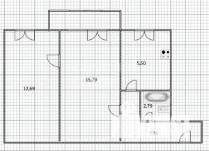 2-к квартира, вторичка, 45м2, 3/4 этаж