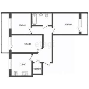3-к квартира, вторичка, 79м2, 10/10 этаж
