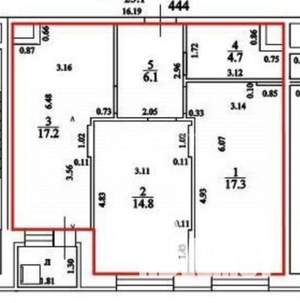 2-к квартира, вторичка, 60м2, 13/20 этаж