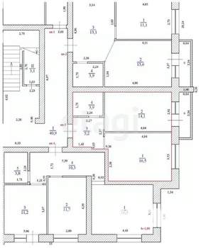 1-к квартира, вторичка, 40м2, 1/3 этаж