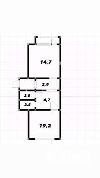 1-к квартира, вторичка, 46м2, 8/9 этаж