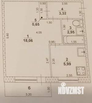 1-к квартира, вторичка, 31м2, 3/5 этаж