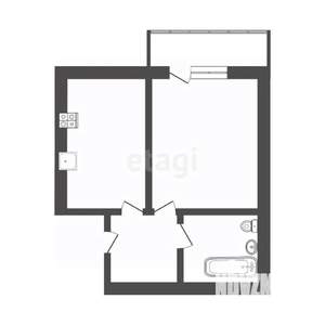 1-к квартира, вторичка, 33м2, 6/9 этаж