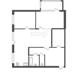 3-к квартира, вторичка, 51м2, 4/5 этаж