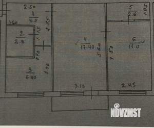 2-к квартира, вторичка, 45м2, 4/6 этаж