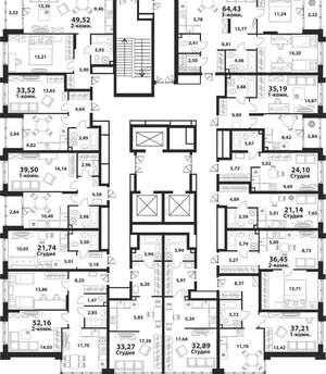 3-к квартира, вторичка, 64м2, 23/24 этаж