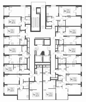 2-к квартира, строящийся дом, 63м2, 13/24 этаж
