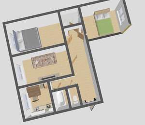 3-к квартира, вторичка, 58м2, 1/5 этаж