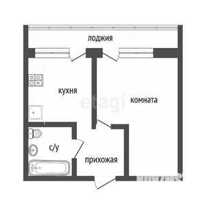 1-к квартира, вторичка, 39м2, 1/10 этаж