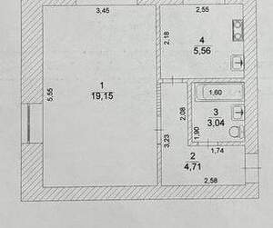 1-к квартира, вторичка, 33м2, 5/5 этаж