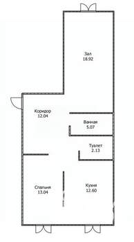 2-к квартира, вторичка, 64м2, 8/17 этаж