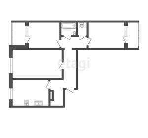 3-к квартира, вторичка, 69м2, 7/10 этаж