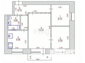 3-к квартира, вторичка, 41м2, 5/5 этаж