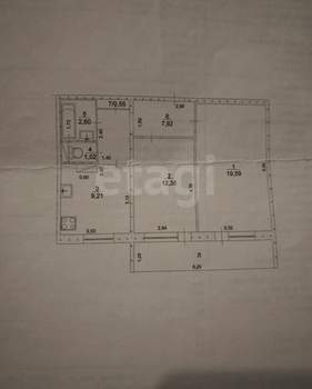 2-к квартира, вторичка, 53м2, 2/9 этаж