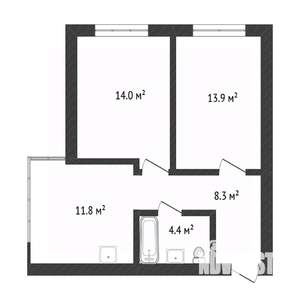 2-к квартира, сданный дом, 52м2, 5/24 этаж