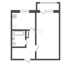 1-к квартира, вторичка, 30м2, 5/5 этаж