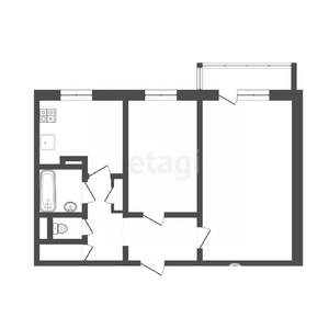2-к квартира, вторичка, 53м2, 2/6 этаж