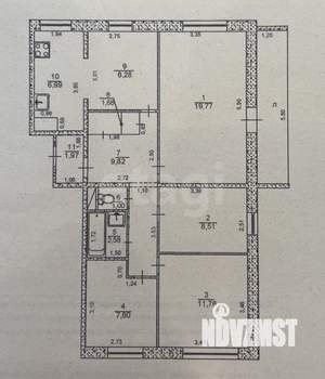 3-к квартира, вторичка, 80м2, 6/9 этаж