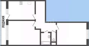 2-к квартира, вторичка, 50м2, 4/5 этаж