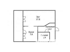 1-к квартира, вторичка, 35м2, 5/9 этаж