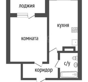1-к квартира, вторичка, 38м2, 1/9 этаж