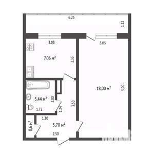 1-к квартира, вторичка, 35м2, 4/9 этаж