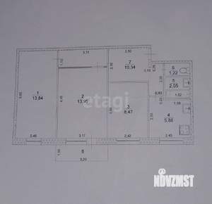 3-к квартира, вторичка, 57м2, 3/5 этаж