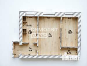 2-к квартира, вторичка, 44м2, 1/2 этаж