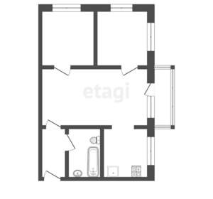 3-к квартира, вторичка, 48м2, 4/5 этаж