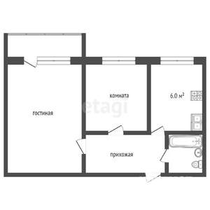 2-к квартира, вторичка, 41м2, 4/5 этаж