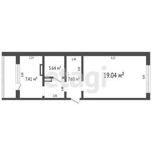 1-к квартира, вторичка, 34м2, 12/18 этаж
