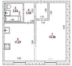 1-к квартира, вторичка, 35м2, 1/9 этаж