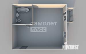 1-к квартира, вторичка, 50м2, 1/4 этаж