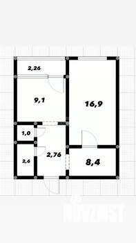 1-к квартира, вторичка, 38м2, 4/9 этаж