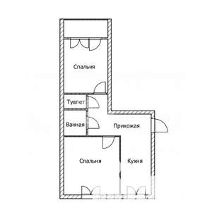 2-к квартира, вторичка, 49м2, 5/5 этаж