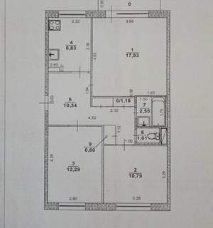 3-к квартира, вторичка, 64м2, 5/5 этаж