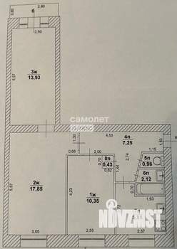 3-к квартира, вторичка, 59м2, 4/5 этаж